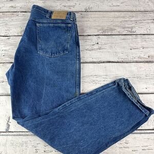 Vintage 70's Wrangler 99001SW Denim Jeans Men's 40x30 Straight Leg USA Made FLAW